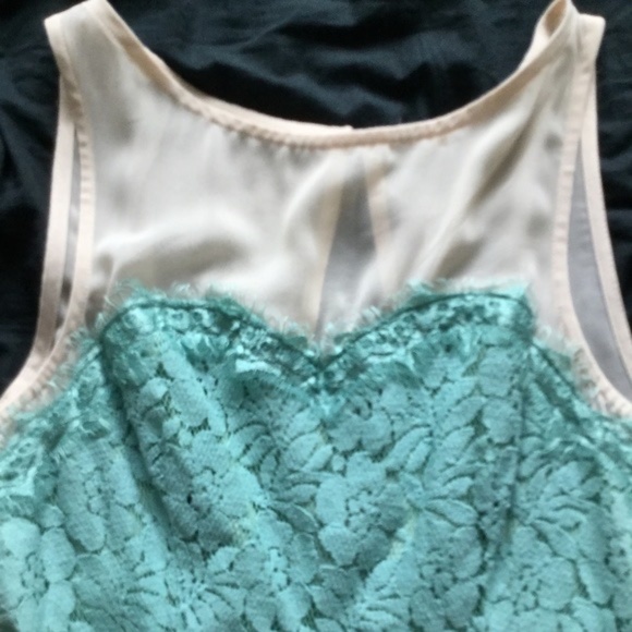 Modcloth Mint Green Floral Lace Dress with POCKETS - Picture 11 of 12
